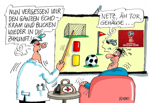 Cartoon: Blick in die Zukunft (medium) by RABE tagged echo,preisverleihung,rapper,rückgabe,neuanfang,fremdenhass,rabe,ralf,böhme,cartoon,karikatur,pressezeichnung,farbcartoon,tagescartoon,fußball,wm,russland,arzt,test,tor,pfeife,ball,netz,gehäuse,echo,preisverleihung,rapper,rückgabe,neuanfang,fremdenhass,rabe,ralf,böhme,cartoon,karikatur,pressezeichnung,farbcartoon,tagescartoon,fußball,wm,russland,arzt,test,tor,pfeife,ball,netz,gehäuse