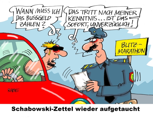 Cartoon: Blitzermarathon (medium) by RABE tagged schabowski,ddr,sed,pressekonferenz,ausreiseantrag,grenzöffnung,inkrafttreten,rabe,ralf,böhme,cartoon,karikatur,pressezeichnung,farbcartoon,tagescartoon,raser,blitzer,polizei,bussgeld,blitzmarathon,zettel,schabowski,ddr,sed,pressekonferenz,ausreiseantrag,grenzöffnung,inkrafttreten,rabe,ralf,böhme,cartoon,karikatur,pressezeichnung,farbcartoon,tagescartoon,raser,blitzer,polizei,bussgeld,blitzmarathon,zettel