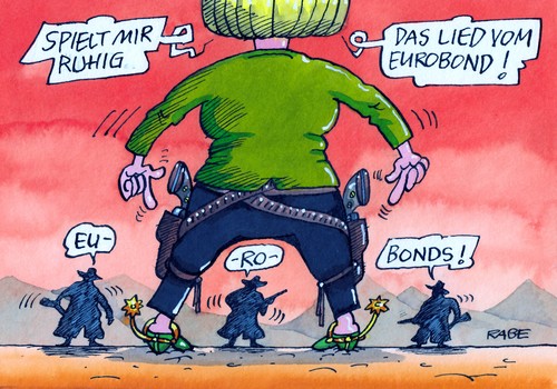 Cartoon: Bondgirl Sprechblase 2 (medium) by RABE tagged merkel,kanzlerin,cdu,bundesregierung,bond,eurobonds,eu,eurokrise,eurogipfel,brüssel,finanzchefs,fiskalpakt,western,westernheld,revolver,revolverheld,bondgirl,spiel,lied,tod,duell,schuldenkrise,regierungserklärung,staatsverschuldung,eurozone,rettungsschirm,griechenland,spanien,merkel,bundesregierung,eurobonds,eurokrise,eurogipfel,brüssel,fiskalpakt