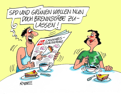 Cartoon: Brennstäbe rot grün (medium) by RABE tagged cannabis,legalisierung,özdemir,lauterbach,hanf,hanfanbau,rabe,ralf,böhme,cartoon,karikatur,pressezeichnung,farbcartoon,tagescartoon,brennstäbe,brennelemente,tüte,atomausstieg,abschaltung,cannabis,legalisierung,özdemir,lauterbach,hanf,hanfanbau,rabe,ralf,böhme,cartoon,karikatur,pressezeichnung,farbcartoon,tagescartoon,brennstäbe,brennelemente,tüte,atomausstieg,abschaltung