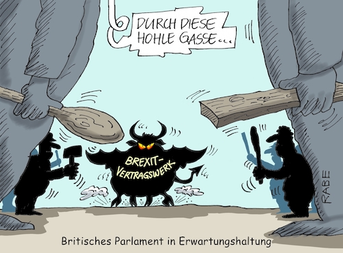 Cartoon: Brexit immer wieder (medium) by RABE tagged brexit,briten,einbürgerung,deutschland,rabe,ralf,böhme,cartoon,karikatur,pressezeichnung,farbcartoon,tagescartoon,abgrund,bus,boris,johnson,davis,eu,brexitaustritt,vertragswerk,parlament,abstimmung,may,theresa,juncker,tusk,gasse,wildschwein,tufel,hammer,tod,brexit,briten,einbürgerung,deutschland,rabe,ralf,böhme,cartoon,karikatur,pressezeichnung,farbcartoon,tagescartoon,abgrund,bus,boris,johnson,davis,eu,brexitaustritt,vertragswerk,parlament,abstimmung,may,theresa,juncker,tusk,gasse,wildschwein,tufel,hammer,tod