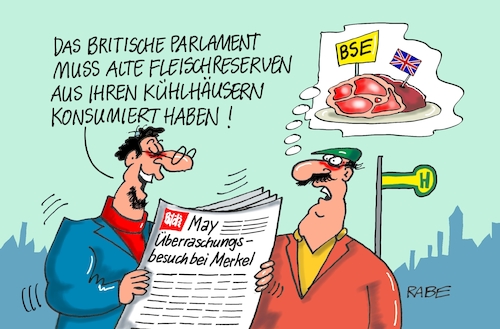 Cartoon: BSE Brexit (medium) by RABE tagged brexit,eu,insel,may,britten,austritt,rabe,ralf,böhme,cartoon,karikatur,pressezeichnung,farbcartoon,tagescartoon,bauhaus,baukasten,bauklötzer,plan,referendum,februar,irre,irrsinn,bse,skandal,rinderwahnsinn,fleischreserven,kühlhäuser,konsum,verzehr,überraschungsbesuch,merkel,brexit,eu,insel,may,britten,austritt,rabe,ralf,böhme,cartoon,karikatur,pressezeichnung,farbcartoon,tagescartoon,bauhaus,baukasten,bauklötzer,plan,referendum,februar,irre,irrsinn,bse,skandal,rinderwahnsinn,fleischreserven,kühlhäuser,konsum,verzehr,überraschungsbesuch,merkel