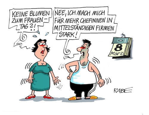 Cartoon: Chefinnen First (medium) by RABE tagged frauen,frauentag,märz,abreiskalender,blumem,gleichberechtigung,frauenrechte,rabe,ralf,böhme,cartoon,karikatur,pressezeichnung,farbcartoon,tagescartoon,chefinnen,verdienstlücken,ehepaar,mann,männer,chefposten,frauen,frauentag,märz,abreiskalender,blumem,gleichberechtigung,frauenrechte,rabe,ralf,böhme,cartoon,karikatur,pressezeichnung,farbcartoon,tagescartoon,chefinnen,verdienstlücken,ehepaar,mann,männer,chefposten