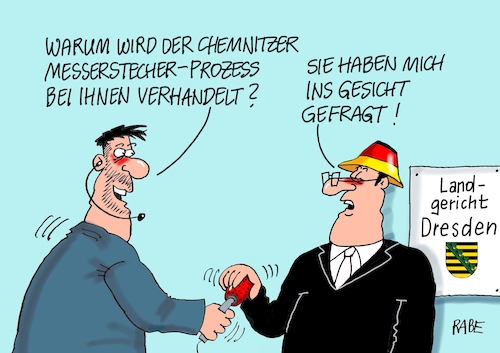 Cartoon: Chemnitz (medium) by RABE tagged chemnitz,sachsen,aufmarsch,demo,rabe,ralf,böhme,cartoon,karikatur,pressezeichnung,farbcartoon,tagescartoon,dresden,polizei,merkel,weg,demokratie,demokratieverständnis,demokratieverlust,landgericht,messerstecher,messerstecherprozess,pegida,afd,hut,gesich,fragen,syrer,chemnitz,sachsen,aufmarsch,demo,rabe,ralf,böhme,cartoon,karikatur,pressezeichnung,farbcartoon,tagescartoon,dresden,polizei,merkel,weg,demokratie,demokratieverständnis,demokratieverlust,landgericht,messerstecher,messerstecherprozess,pegida,afd,hut,gesich,fragen,syrer