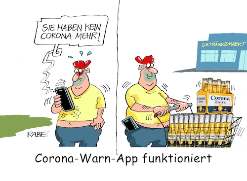 Cartoon: Corona alle (medium) by RABE tagged virus,corona,pandemie,coronakrise,rabe,ralf,böhme,cartoon,karikatur,pressezeichnung,farbcartoon,tagescartoon,viren,virenschutz,mundschutz,desinfektion,föderal,föderalismus,ländersache,warnapp,app,handy,spahn,coronabier,bier,getränkemarkt,hany,smartphone,iphone,herunterladen,einkaufswagen,abstandsregeln,lockerungen,virus,corona,pandemie,coronakrise,rabe,ralf,böhme,cartoon,karikatur,pressezeichnung,farbcartoon,tagescartoon,viren,virenschutz,mundschutz,desinfektion,föderal,föderalismus,ländersache,warnapp,app,handy,spahn,coronabier,bier,getränkemarkt,hany,smartphone,iphone,herunterladen,einkaufswagen,abstandsregeln,lockerungen