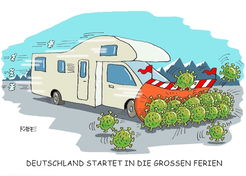 Cartoon: Coronaräumdienst (medium) by RABE tagged virus,corona,pandemie,coronakrise,rabe,ralf,böhme,cartoon,karikatur,pressezeichnung,farbcartoon,tagescartoon,viren,virenschutz,mundschutz,desinfektion,föderal,föderalismus,ländersache,lockerungen,reisefreiheit,reisebeschränkungen,wohnmobil,schnee,schneepflug,räumdienst,mallorca,autobahn,ferien,ferienstart,deutschland,virus,corona,pandemie,coronakrise,rabe,ralf,böhme,cartoon,karikatur,pressezeichnung,farbcartoon,tagescartoon,viren,virenschutz,mundschutz,desinfektion,föderal,föderalismus,ländersache,lockerungen,reisefreiheit,reisebeschränkungen,wohnmobil,schnee,schneepflug,räumdienst,mallorca,autobahn,ferien,ferienstart,deutschland