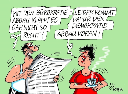 Cartoon: Demokratieabbau (medium) by RABE tagged kanzleramt,bund,länder,treffen,gipfel,migration,finanzierung,länderchefs,rabe,ralf,böhe,cartoon,karikatur,pressezeichnung,frabcartoon,tagescartoon,flüchtlingsgipfel,demokratie,bürokratie,fdp,bürokratieentlastungsgesetz,buschmann,demokratieabbau,ampelregierung,kanzleramt,bund,länder,treffen,gipfel,migration,finanzierung,länderchefs,rabe,ralf,böhe,cartoon,karikatur,pressezeichnung,frabcartoon,tagescartoon,flüchtlingsgipfel,demokratie,bürokratie,fdp,bürokratieentlastungsgesetz,buschmann,demokratieabbau,ampelregierung