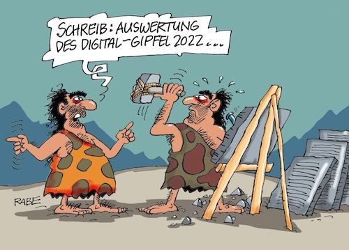 Cartoon: Digitales (medium) by RABE tagged diigitalgipfel,digitalisierung,gipfel,rabe,ralf,böhme,cartoon,karikatur,pressezeichnung,farbcartoon,tagescartoon,pc,rechner,internet,tablet,handy,wissing,fdp,datenautobahn,urmensch,neandertaler,steinzeit,steinzeitmensch,diigitalgipfel,digitalisierung,gipfel,rabe,ralf,böhme,cartoon,karikatur,pressezeichnung,farbcartoon,tagescartoon,pc,rechner,internet,tablet,handy,wissing,fdp,datenautobahn,urmensch,neandertaler,steinzeit,steinzeitmensch