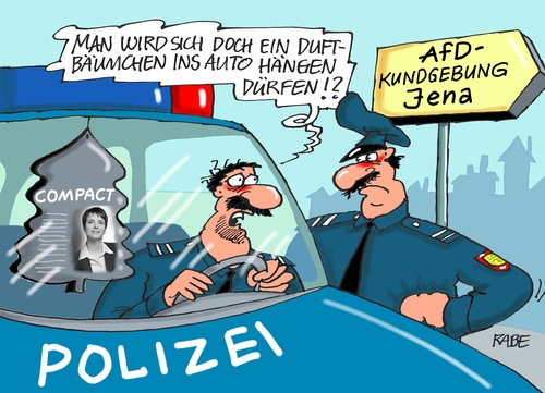 Duftbäumchen von RABE, Politik Cartoon