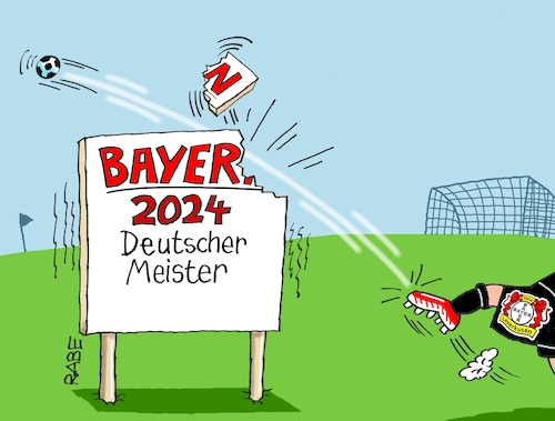 Cartoon: Eckball (medium) by RABE tagged fußball,fussball,bundesliga,meistertitel,fußballer,bayern,münchen,bayer,leverkusen,rabe,ralf,böhme,cartoon,karikatur,pressezeichnung,frabcartoon,tagescartoon,schild,meister,schuß,ecke,eckball,sport,fußball,fussball,bundesliga,meistertitel,fußballer,bayern,münchen,bayer,leverkusen,rabe,ralf,böhme,cartoon,karikatur,pressezeichnung,frabcartoon,tagescartoon,schild,meister,schuß,ecke,eckball,sport