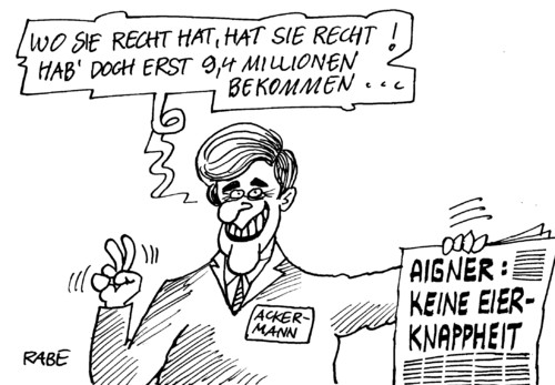 Cartoon: Eier auf dem Konto (medium) by RABE tagged ackermann,bankenchef,vortandsvorsitzender,deutsche,bank,millionen,gewinn,euroaigner,eier,eiermangel,eierknappheit,ostern,verbraucher,verbraucherschutzministerin,csu,dax,konzern,geschäftsbericht,spitzenverdiener,schweiz,schweizer,geschäftserfolg,ackermann,bankenchef,vortandsvorsitzender,deutsche bank,gewinn,millionen,deutsche,bank