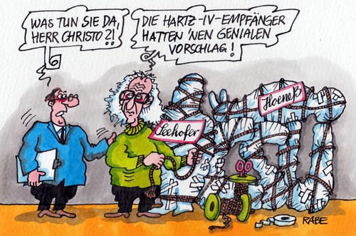 Cartoon: Einpacken lassen (medium) by RABE tagged csu,bayern,horst,seehofer,verwandtenaffäre,jobaffäre,kritik,hoeneß,hoeneßaffäre,steuerbetrug,fc,landtag,affäre,parteichef,spitzenkandidat,ralf,böhme,rabe,cartoon,karikatur,abgeordnete,verwandte,kabinettsmitglieder,justizministerin,merk,schwester,bruder,christo,verpackung,verpackungskünstler,schnur,seil,csu,bayern,horst,seehofer,verwandtenaffäre,jobaffäre,kritik,hoeneß,hoeneßaffäre,steuerbetrug,fc,landtag,affäre,parteichef,spitzenkandidat,ralf,böhme,rabe,cartoon,karikatur,abgeordnete,verwandte,kabinettsmitglieder,justizministerin,merk,schwester,bruder,christo,verpackung,verpackungskünstler,schnur,seil