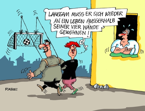 Cartoon: EM Aus (medium) by RABE tagged fußball,em,paris,nationalelf,löw,reus,ruby,brandt,bellarabi,rabe,ralf,böhme,cartoon,karikatur,pressezeichnung,farbcartoon,tagescartoon,auswahl,endspiel,halbfinale,torwart,neuer,schweinsteiger,müller,aus,heimreise,ende,europameister,mann,frau,ehepaar,tor,ball,fußball,em,paris,nationalelf,löw,reus,ruby,brandt,bellarabi,rabe,ralf,böhme,cartoon,karikatur,pressezeichnung,farbcartoon,tagescartoon,auswahl,endspiel,halbfinale,torwart,neuer,schweinsteiger,müller,aus,heimreise,ende,europameister,mann,frau,ehepaar,tor,ball