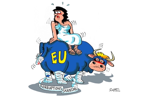 Cartoon: Eujeujeu (medium) by RABE tagged eu,euro,brüssel,parlament,europaparlament,abgeordnete,stier,rabe,ralf,böhme,cartoon,karikatur,pressezeichnung,farbcartoon,tagescartoon,kailis,betrug,korruption,korruptionsskandal,bestechung,schmiergelder,katar,geldsäcke,verband,notverband,verbandsmull,mullbinden,eu,euro,brüssel,parlament,europaparlament,abgeordnete,stier,rabe,ralf,böhme,cartoon,karikatur,pressezeichnung,farbcartoon,tagescartoon,kailis,betrug,korruption,korruptionsskandal,bestechung,schmiergelder,katar,geldsäcke,verband,notverband,verbandsmull,mullbinden