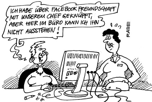 Cartoon: Facebook (medium) by RABE tagged datenbank,daten,website,user,zuckerberg,online,passwort,nutzer,account,maus,tastatur,büromieze,frau,schreibtisch,angestellte,vorgesetzter,büro,chef,kontaktpflege,kontakt,freundschaft,internet,surfer,surfen,bildschirm,rechner,google,twitter,internetportal,facebook