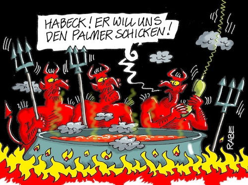 Cartoon: Fahr zur Hölle (medium) by RABE tagged virus,corona,pandemie,coronakrise,rabe,ralf,böhme,cartoon,karikatur,pressezeichnung,farbcartoon,tagescartoon,viren,virenschutz,mundschutz,desinfektion,föderal,föderalismus,ländersache,palmer,grüne,habeck,äußerungen,parteitag,hölle,teufel,satan,feuer,sterberate,virus,corona,pandemie,coronakrise,rabe,ralf,böhme,cartoon,karikatur,pressezeichnung,farbcartoon,tagescartoon,viren,virenschutz,mundschutz,desinfektion,föderal,föderalismus,ländersache,palmer,grüne,habeck,äußerungen,parteitag,hölle,teufel,satan,feuer,sterberate