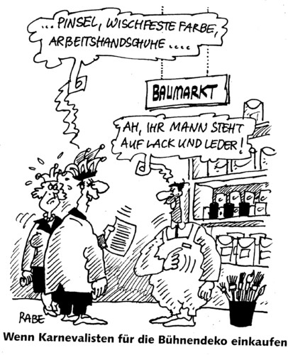 Cartoon: Faschingsdeko (medium) by RABE tagged karneval,fasching,schunkeln,elferrat,festsaal,bühne,elferatssitzung,festakt,schmücken,dekorieren,lack,und,leder,narren,narrenkappe,baumarkt,euro,krise,bastel,bauen,heimwerker,mann,frau,pappnase,farbe,pinsel,leim,kleber,luftballon,luftschlange,girlande,hammer,zange,nägel,bohrer,farbeimer,plakat,latex,bühnenbild,rosenmontag,karneval,fasching,schunkeln,elferrat,festsaal,bühne,elferatssitzung,festakt,schmücken,narren,narrenkappe,verkleidung,verkleiden