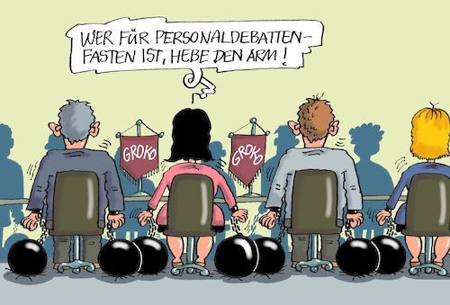 Cartoon: Fastennacht (medium) by RABE tagged sonderparteitag,spd,martin,schulz,ja,groko,koalitionsverhandlungen,rabe,ralf,böhme,cartoon,karikatur,pressezeichnung,farbcartoon,tagescartoon,merkel,union,koalitionsgespräche,neuwahlen,personaldebatten,staatsminister,ministerämter,fasten,fastnacht,entschlacken,gewicht,fußfessekn,nahles,gabriel,aufbruch,sonderparteitag,spd,martin,schulz,ja,groko,koalitionsverhandlungen,rabe,ralf,böhme,cartoon,karikatur,pressezeichnung,farbcartoon,tagescartoon,merkel,union,koalitionsgespräche,neuwahlen,personaldebatten,staatsminister,ministerämter,fasten,fastnacht,entschlacken,gewicht,fußfessekn,nahles,gabriel,aufbruch