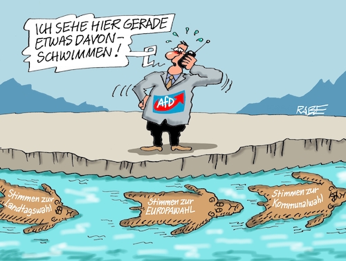 Cartoon: Felle schwimmen weg (medium) by RABE tagged ampel,ampelregierung,rot,grün,gelb,fdp,spd,grüne,rabe,ralf,böhme,cartoon,karikatur,pressezeichnung,farbcartoon,tagescartoon,krah,afd,rechte,verbot,stimmen,stimmenverlust,europawahl,landtagswahl,kommunalwahl,fell,bärenfell,felle,fluß,fluss,ampel,ampelregierung,rot,grün,gelb,fdp,spd,grüne,rabe,ralf,böhme,cartoon,karikatur,pressezeichnung,farbcartoon,tagescartoon,krah,afd,rechte,verbot,stimmen,stimmenverlust,europawahl,landtagswahl,kommunalwahl,fell,bärenfell,felle,fluß,fluss