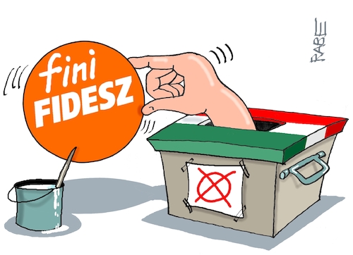 Cartoon: Fidesz endet (medium) by RABE tagged merz,kanzler,koalition,union,spd,klingbeil,cartoon,karikatur,pressezeichnung,farbcartoon,tagescartoon,db,bahn,frühling,frühjahr,frühjahrsputz,ice,zug,blumenkasten,blumenkästen,ungarn,orban,fidesz,wahl,wahlurne,wähler,hand,pinsel,merz,kanzler,koalition,union,spd,klingbeil,cartoon,karikatur,pressezeichnung,farbcartoon,tagescartoon,db,bahn,frühling,frühjahr,frühjahrsputz,ice,zug,blumenkasten,blumenkästen,ungarn,orban,fidesz,wahl,wahlurne,wähler,hand,pinsel