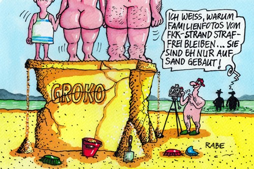 Cartoon: FKK -Fotos (medium) by RABE tagged koalition,groko,koalitionskrise,krise,vertrauenskrise,edathy,opperman,gabriel,untersuchungsausschuß,spd,cdu,csu,seehofer,pornos,kinderpornos,computer,rechner,internet,festplatte,anklage,staatsanwaltschaft,strafe,bka,innenausschuß,affäre,posings,rabe,ralf,böhme,cartoons,karikatur,pressezeichnung,farbcartoon,fotos,familienfotos,ffk,strand,freikörperkultur,sand,sonne,meer,sandburg,denkmal,strandbekanntschaften,koalition,groko,koalitionskrise,krise,vertrauenskrise,edathy,opperman,gabriel,untersuchungsausschuß,spd,cdu,csu,seehofer,pornos,kinderpornos,computer,rechner,internet,festplatte,anklage,staatsanwaltschaft,strafe,bka,innenausschuß,affäre,posings,rabe,ralf,böhme,cartoons,karikatur,pressezeichnung,farbcartoon,fotos,familienfotos,ffk,strand,freikörperkultur,sand,sonne,meer,sandburg,denkmal,strandbekanntschaften