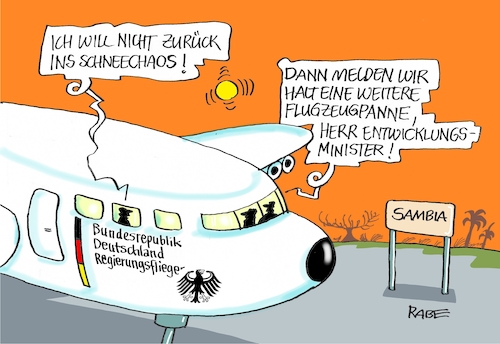 Cartoon: Flugzeugpanne (medium) by RABE tagged flugzeug,flugzeugpanne,regierungsflieger,notlandung,start,flughafen,rabe,alf,böhme,cartoon,karikatur,pressezeichnung,farbcartoon,tagescartoon,entwicklungsminister,müller,csu,afrika,sambia,flugzeug,flugzeugpanne,regierungsflieger,notlandung,start,flughafen,rabe,alf,böhme,cartoon,karikatur,pressezeichnung,farbcartoon,tagescartoon,entwicklungsminister,müller,csu,afrika,sambia