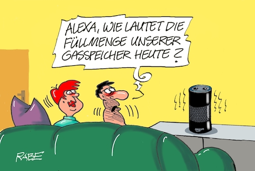 Cartoon: Fragen über Fragen (medium) by RABE tagged gas,gassparen,gasnotstand,gasgeben,sanktionen,gasspeicher,gasheizung,rabe,ralf,böhme,cartoon,karikatur,pressezeichnung,farbcartoon,tagescartoon,robert,habeck,putin,ukrainekrieg,gasumlage,füllstand,füllmenge,alexa,amazon,fragen,gas,gassparen,gasnotstand,gasgeben,sanktionen,gasspeicher,gasheizung,rabe,ralf,böhme,cartoon,karikatur,pressezeichnung,farbcartoon,tagescartoon,robert,habeck,putin,ukrainekrieg,gasumlage,füllstand,füllmenge,alexa,amazon