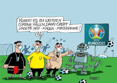 Cartoon: Fünffüssler (medium) by RABE tagged fußball,em,europameisterschaft,stadion,fussballer,rabe,ralf,böhme,cartoon,karikatur,pressezeichnung,farbcartoon,tagescartoon,viertelfinale,halbfinale,endspiel,schiedsrichter,videoaufzeichnung,corona,kader,spielerwechsel,quarantäne,sport,ballsport,fußball,em,europameisterschaft,stadion,fussballer,rabe,ralf,böhme,cartoon,karikatur,pressezeichnung,farbcartoon,tagescartoon,viertelfinale,halbfinale,endspiel,schiedsrichter,videoaufzeichnung,corona,kader,spielerwechsel,quarantäne,sport,ballsport