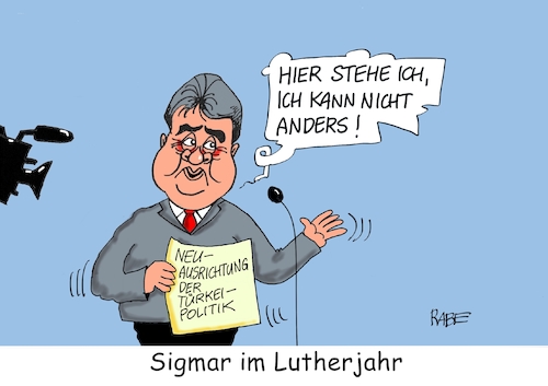 Cartoon: Gabriel nochmal (medium) by RABE tagged gabriel,spd,usa,washington,aussenminister,kanzlerkandidat,schulz,rabe,ralf,böhme,cartoon,karikatur,pressezeichnung,farbcartoon,tagescartoon,außenminister,sigmar,luther,lutherjahr,beziehungen,türkei,deutschland,erdogan,ankara,menschenrechte,pressefreiheit,türkeipolitik,diktator,putsch,provokationen,journalisten,gefängnis,reisewarnung,terrorunterstützung,reisehinweise,sicherheitshinweise,investitionskredite,eu,gabriel,spd,usa,washington,aussenminister,kanzlerkandidat,schulz,rabe,ralf,böhme,cartoon,karikatur,pressezeichnung,farbcartoon,tagescartoon,außenminister,sigmar,luther,lutherjahr,beziehungen,türkei,deutschland,erdogan,ankara,menschenrechte,pressefreiheit,türkeipolitik,diktator,putsch,provokationen,journalisten,gefängnis,reisewarnung,terrorunterstützung,reisehinweise,sicherheitshinweise,investitionskredite,eu