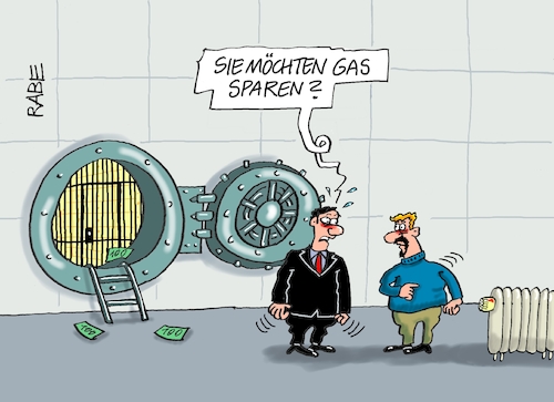 Cartoon: Gassparer (medium) by RABE tagged energiewende,windkraft,windräder,solarenergie,umweltminister,robert,habeck,grüne,rabe,ralf,böhme,cartoon,karikatur,pressezeichnung,farbcartoon,tagescartoon,michel,lastenträger,kosten,energiepreise,energiesparer,gassparen,sparen,bank,safe,heizkörper,gasheizkörper,sanktionen,putin,ukrainekrieg,gazprom,nordstream,abschaltung,gasleitung,gasembargo,energiewende,windkraft,windräder,solarenergie,umweltminister,robert,habeck,grüne,rabe,ralf,böhme,cartoon,karikatur,pressezeichnung,farbcartoon,tagescartoon,michel,lastenträger,kosten,energiepreise,energiesparer,gassparen,sparen,bank,safe,heizkörper,gasheizkörper,sanktionen,putin,ukrainekrieg,gazprom,nordstream,abschaltung,gasleitung,gasembargo