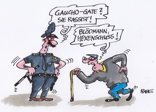 Cartoon: Gaucho Gate (medium) by RABE tagged wm,argentieneien,gauchogate,gaucho,fussballweltmeisterschaft,siegesfeier,siegerparty,fanmeile,berlin,deutschland,rabe,ralf,böhme,cartoon,karikatur,pressezeichnung,farbcartoon,tagescartoon,rentner,rückenschmerzen,hexenschuss,wirbelsäule,polizist,blödmann,rassist,gaucho,gauchogate,argentieneien,wm,fussballweltmeisterschaft,siegesfeier,siegerparty,fanmeile,berlin,deutschland,rabe,ralf,böhme,cartoon,karikatur,pressezeichnung,farbcartoon,tagescartoon,rentner,rückenschmerzen,hexenschuss,wirbelsäule,polizist,blödmann,rassist