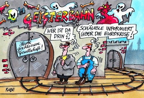 Cartoon: Geisterbahnfahrt die Nächste (medium) by RABE tagged gespensterbahn,geisterbahn,gespenst,teufel,knochen,horror,euro,eurokrise,eu,brüssel,schuldenkrise,eurorettung,rettungsschirm,fiskalpakt,stabilitätspakt,eurobonds,ratingagentur,banken,bankenrettung,börse,griechenland,athen,spanien,berlin,kanzlerin,kanzleramt,merkel,cdu,fdp,koalition,schwarzgelb,opposition,bürger,geschwafel,transparent,spree,finanzminister,schäuble,gespensterbahn,geisterbahn,gespenst,teufel,knochen,horror,euro,eurokrise,eu,brüssel,schuldenkrise,eurorettung,rettungsschirm,fiskalpakt,stabilitätspakt,eurobonds,ratingagentur,banken,bankenrettung,börse,griechenland,athen,spanien,berlin,kanzlerin,kanzleramt,merkel,cdu,fdp,koalition,schwarzgelb,opposition,bürger,geschwafel,transparent,spree,finanzminister,schäuble