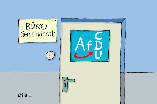 Cartoon: Gemeinderäte (medium) by RABE tagged afd,gemeinderäte,zusammenarbeit,cdu,rabe,ralf,böhme,cartoon,karikatur,pressezeichnung,farbcartoon,tagescartoon,bürotür,bürgermeister,stadtrat,rechte,npd,afd,gemeinderäte,zusammenarbeit,cdu,rabe,ralf,böhme,cartoon,karikatur,pressezeichnung,farbcartoon,tagescartoon,bürotür,bürgermeister,stadtrat,rechte,npd