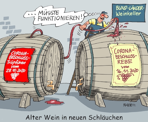 Cartoon: Geschlauchtes (medium) by RABE tagged corona,bildung,bildungsminister,kanzleramt,bildungskonferenz,lehrerkonferenz,laptop,ausstatung,digitalisierung,bildungsmonitor,internetzugan,wlan,aufwachen,ländertreffen,onlinegipfel,merkel,söder,spahn,lockerungen,lockdown,teillockdown,fallzahlen,impfstoff,rki,wein,weinkeller,bund,länder,schlauch,rebe,tröpfchen,weinfass,corona,bildung,bildungsminister,kanzleramt,bildungskonferenz,lehrerkonferenz,laptop,ausstatung,digitalisierung,bildungsmonitor,internetzugan,wlan,aufwachen,ländertreffen,onlinegipfel,merkel,söder,spahn,lockerungen,lockdown,teillockdown,fallzahlen,impfstoff,rki,wein,weinkeller,bund,länder,schlauch,rebe,tröpfchen,weinfass