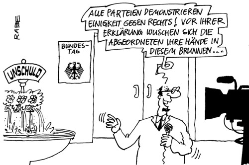 Cartoon: Gesundbrunnen (medium) by RABE tagged bundestag,bundesregierung,parteien,abgeordnete,rechts,recht,neonazis,naziterror,neonaziszene,unschuld,waschen,brunnen,demonstration,einigkeit,hände,bka,polizei,verfassungsschutz,pannen,bundestag,bundesregierung,parteien,rechts,neonazis,naziterror,neonaziszene,unschuld,nazi