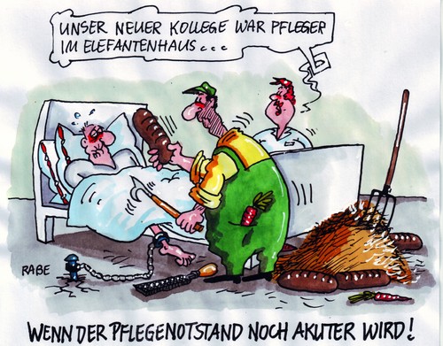 Cartoon: Gesundheitsreform (medium) by RABE tagged doktor,gesundheitsminister,einsparung,euro,frau,mann,pflegefall,bettdecke,möhren,stroh,heugabel,kette,feile,brot,seniorenheim,elefant,zoo,tierpfleger,bett,rentner,pfleger,krankenschwester,gesundheitsreform,pflegenotstand,pflegenotstand,gesundheitsreform,gesundheit,krankenschwester,pfleger,rentner,bett,tierpfleger,zoo,elefant,seniorenheim,brot,feile,kette,heugabel,pflegefall,bettdecke,möhren,notstand