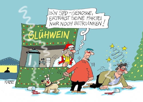 Cartoon: Glühwein (medium) by RABE tagged groko,union,cdu,csu,spd,merkel,akk,berlin,bundesregierung,befragung,rabe,ralf,böhme,cartoon,karikatur,pressezeichnung,farbcartoon,tagescartoon,prügelei,halbzeit,halbzeitbilanz,parteispitze,doppelspitze,esken,walter,borjans,mitgliederentscheid,glühwein,weihnachtsmarkt,betrunken,suff,besoffen,groko,union,cdu,csu,spd,merkel,akk,berlin,bundesregierung,befragung,rabe,ralf,böhme,cartoon,karikatur,pressezeichnung,farbcartoon,tagescartoon,prügelei,halbzeit,halbzeitbilanz,parteispitze,doppelspitze,esken,walter,borjans,mitgliederentscheid,glühwein,weihnachtsmarkt,betrunken,suff,besoffen