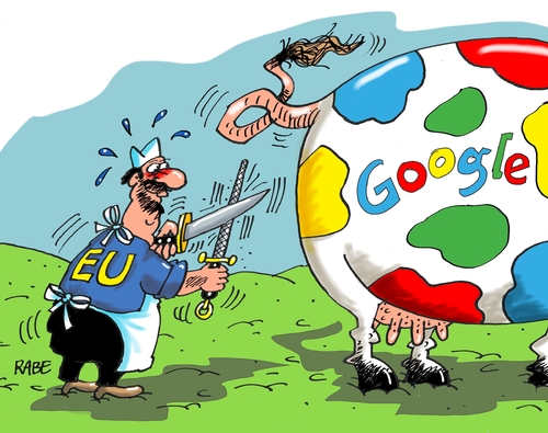 Cartoon: Google (medium) by RABE tagged google,internetriese,suchmaschine,eu,euro,rabe,ralf,böhme,cartoon,karikatur,pressezeichnung,farbcartoon,tagescartoon,metzger,fleischer,schlachtfest,google,internetriese,suchmaschine,eu,euro,rabe,ralf,böhme,cartoon,karikatur,pressezeichnung,farbcartoon,tagescartoon,metzger,fleischer,schlachtfest