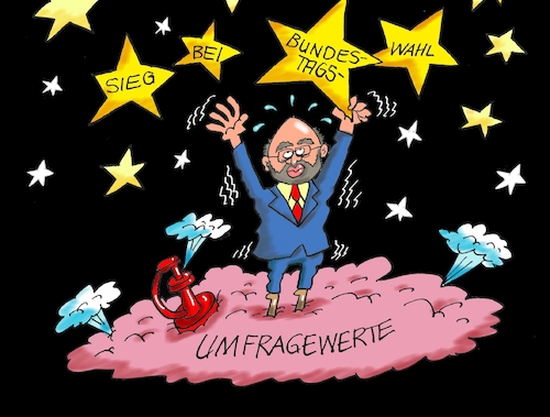 Cartoon: Griff nach den Sternen auf Wolke (medium) by RABE tagged kanzlerkandidat,schulz,gabriel,scholz,bundestagswahl,hannelore,kraft,spd,sozialdemokraten,rabe,ralf,böhme,cartoon,karikatur,pressezeichnung,farbcartoon,tagescartoon,martin,wahlkampf,eu,brüssel,wolke,sieben,sterne,himmel,bundeskanzler,stöpsel,kanzlerkandidat,schulz,gabriel,scholz,bundestagswahl,hannelore,kraft,spd,sozialdemokraten,rabe,ralf,böhme,cartoon,karikatur,pressezeichnung,farbcartoon,tagescartoon,martin,wahlkampf,eu,brüssel,wolke,sieben,sterne,himmel,bundeskanzler,stöpsel