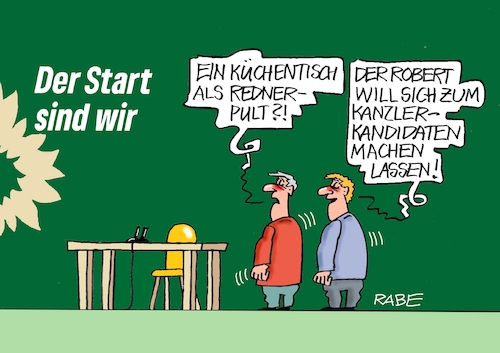 Cartoon: Grünenparteitag (medium) by RABE tagged ampel,ampelregierung,rot,grün,gelb,fdp,spd,grüne,rabe,ralf,böhme,cartoon,karikatur,pressezeichnung,farbcartoon,tagescartoon,inflation,einkommen,rente,rentenpaket,bruch,streit,neuwahlen,wahltermin,wahlkampf,vertrauensfrage,parteitag,wiesbaden,wahl,doppelspitze,neuaufstellung,robert,habeck,kanzlerkandidat,küchentisch,video,wahlvideo,ampel,ampelregierung,rot,grün,gelb,fdp,spd,grüne,rabe,ralf,böhme,cartoon,karikatur,pressezeichnung,farbcartoon,tagescartoon,inflation,einkommen,rente,rentenpaket,bruch,streit,neuwahlen,wahltermin,wahlkampf,vertrauensfrage,parteitag,wiesbaden,wahl,doppelspitze,neuaufstellung,robert,habeck,kanzlerkandidat,küchentisch,video,wahlvideo