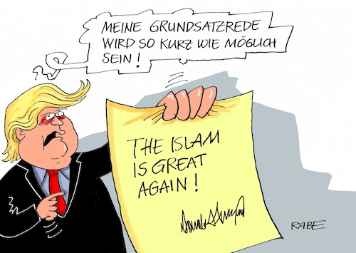 Cartoon: Grundsatzrede Trump (medium) by RABE tagged trump,usa,präsident,donaöd,weltreise,staatsbesuch,saudi,arabien,islam,rabe,ralf,böhme,cartoon,karikatur,pressezeichnung,farbcartoon,tagescartoon,islamisten,is,terror,grundsatzrede,araber,great,again,trump,usa,präsident,donaöd,weltreise,staatsbesuch,saudi,arabien,islam,rabe,ralf,böhme,cartoon,karikatur,pressezeichnung,farbcartoon,tagescartoon,islamisten,is,terror,grundsatzrede,araber,great,again