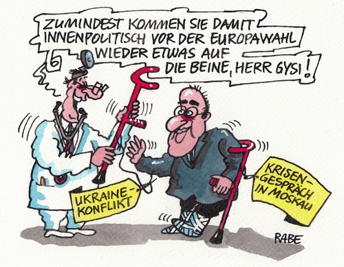 Cartoon: Gysigespräche (medium) by RABE tagged gysi,linke,parteitag,berlin,rote,sed,nachfolgepartei,moskau,ukraine,ukrainekonflikt,ukrainekrise,referendum,separatisten,abspaltung,putin,russen,russland,kremlchef,rabe,ralf,böhme,cartoon,karikatur,pressezeichnung,farbcartoon,arzt,patient,krücken,eu,europawahl,europaparlament,innenpolitik,gehhilfe,beine,gips,gipsverband,gysi,linke,parteitag,berlin,rote,sed,nachfolgepartei,moskau,ukraine,ukrainekonflikt,ukrainekrise,referendum,separatisten,abspaltung,putin,russen,russland,kremlchef,rabe,ralf,böhme,cartoon,karikatur,pressezeichnung,farbcartoon,arzt,patient,krücken,eu,europawahl,europaparlament,innenpolitik,gehhilfe,beine,gips,gipsverband