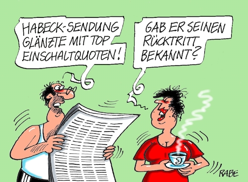 Cartoon: Habeck TV (medium) by RABE tagged robert,habeck,wirtschaftsminister,grüne,ampelregierung,inflation,konjunktur,rabe,ralf,böhme,cartoon,karikatur,pressezeichnung,farbcartoon,tagescartoon,roman,tv,krimi,einschaltquoten,samstag,hauke,hains,tod,habeckverfilmung,verfilmung,robert,habeck,wirtschaftsminister,grüne,ampelregierung,inflation,konjunktur,rabe,ralf,böhme,cartoon,karikatur,pressezeichnung,farbcartoon,tagescartoon,roman,tv,krimi,einschaltquoten,samstag,hauke,hains,tod,habeckverfilmung,verfilmung