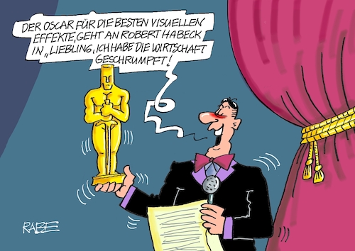 Cartoon: Habeckoscar (medium) by RABE tagged oscar,oscarverleihung,hollywood,künstler,filakademie,preisvergabe,kodak,theatre,rabe,ralf,böhme,cartoon,karikatur,pressezeichnung,farbcartoon,tagescartoon,robert,habeck,wirtschaft,schrumpfung,liebling,politik,oscar,oscarverleihung,hollywood,künstler,filakademie,preisvergabe,kodak,theatre,rabe,ralf,böhme,cartoon,karikatur,pressezeichnung,farbcartoon,tagescartoon,robert,habeck,wirtschaft,schrumpfung,liebling,politik