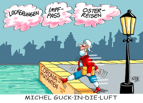 Cartoon: Hans Guck In Die Luft (medium) by RABE tagged corona,schnelltest,flughäfen,bahnhöfe,reiserückkehrer,testpflicht,markus,söder,bußgelder,ber,hauptstadtflughafen,eröffnung,fluggäste,viren,maskenpflicht,abstandsregeln,struwelpeter,hans,guck,in,die,luft,michel,lockerungen,osterreisen,impfpass,lockdown,shutdown,impfdosen,spahn,inzidenzwert,stufenplan,corona,schnelltest,flughäfen,bahnhöfe,reiserückkehrer,testpflicht,markus,söder,bußgelder,ber,hauptstadtflughafen,eröffnung,fluggäste,viren,maskenpflicht,abstandsregeln,struwelpeter,hans,guck,in,die,luft,michel,lockerungen,osterreisen,impfpass,lockdown,shutdown,impfdosen,spahn,inzidenzwert,stufenplan