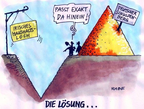 Cartoon: Haushaltsloch (medium) by RABE tagged haushaltslöcher,stopfen,euro,steuerzahler,steuergelder,finanzen,finanzminister,banker,spekulanten,steuern,irland,deutschland,geld,schaufel,bauarbeiter,merkel,schulden,kredit,rettungspaket,haushaltslöcher,stopfen,euro,steuerzahler,steuergelder,finanzen,finanzminister,spekulanten,banker,steuern