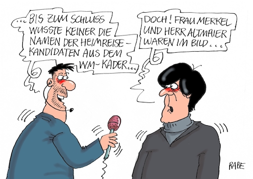 Cartoon: Heimreise (medium) by RABE tagged löw,bundestrainer,wm,kader,auswahl,heimreise,fußball,weltmeisterschaft,rabe,ralf,böhme,cartoon,karikatur,pressezeichnung,farbcartoon,tagescartoon,reporter,interview,bamf,skandal,bild,altmaier,merkel,russland,flüchtlinge,elf,trainingslager,sport,nationalspieler,löw,bundestrainer,wm,kader,auswahl,heimreise,fußball,weltmeisterschaft,rabe,ralf,böhme,cartoon,karikatur,pressezeichnung,farbcartoon,tagescartoon,reporter,interview,bamf,skandal,bild,altmaier,merkel,russland,flüchtlinge,elf,trainingslager,sport,nationalspieler