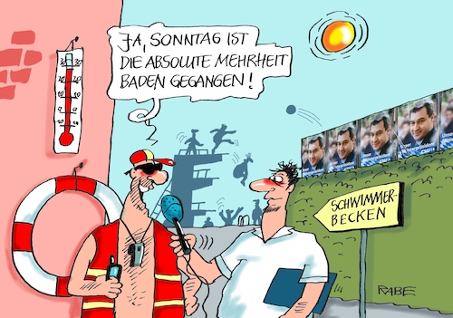 Cartoon: Hochsommerliches (medium) by RABE tagged markus,söder,csu,bayern,münchen,landesvorsitzender,staatkanzle,landtagswahl,ministerpräsident,seehofer,rücktritt,mehrheitsverlust,sommer,herbst,hitze,hochsommer,schwimmbäder,freibadsaison,sprungturm,baden,basin,wahl,wahlplakate,interview,markus,söder,csu,bayern,münchen,landesvorsitzender,staatkanzle,landtagswahl,ministerpräsident,seehofer,rücktritt,mehrheitsverlust,sommer,herbst,hitze,hochsommer,schwimmbäder,freibadsaison,sprungturm,baden,basin,wahl,wahlplakate,interview