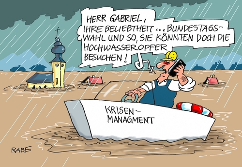 Hochwasser mit Gabriel