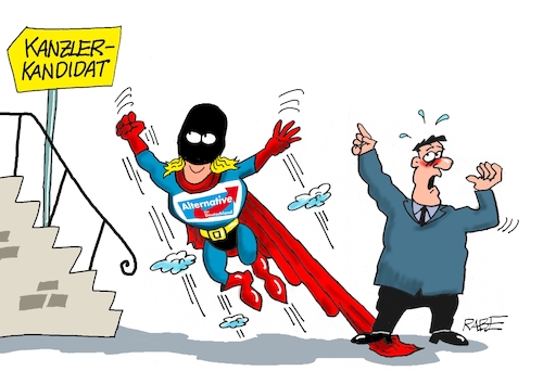 Cartoon: Höhenfliegerin (medium) by RABE tagged afd,reichsbürger,demokratiefördergesetz,rabe,ralf,böhme,cartoon,karikatur,pressezeichnung,farbcartoon,tagescartoon,rechte,höcke,bundestagswahl,alice,weidel,kanzlerkandidat,superman,superwoman,höhenflug,aufstieg,umfragewerte,afd,reichsbürger,demokratiefördergesetz,rabe,ralf,böhme,cartoon,karikatur,pressezeichnung,farbcartoon,tagescartoon,rechte,höcke,bundestagswahl,alice,weidel,kanzlerkandidat,superman,superwoman,höhenflug,aufstieg,umfragewerte